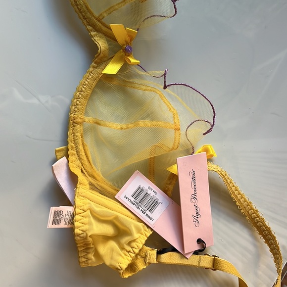 Agent Provocateur Lorna yellow and lilac 3 piece set. NWT. - Picture 10 of 11